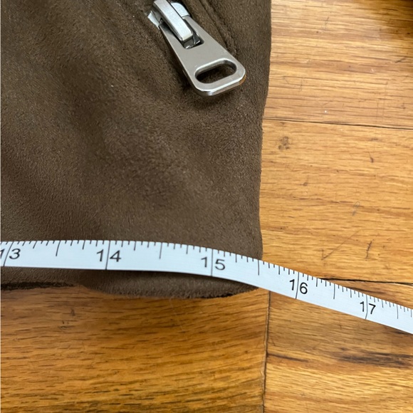 Zara Basic Brown Faux Women’s Leather Jacket - Picture 8 of 9